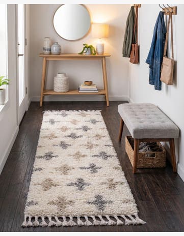 Ivory Lagom Shag Runner Rug