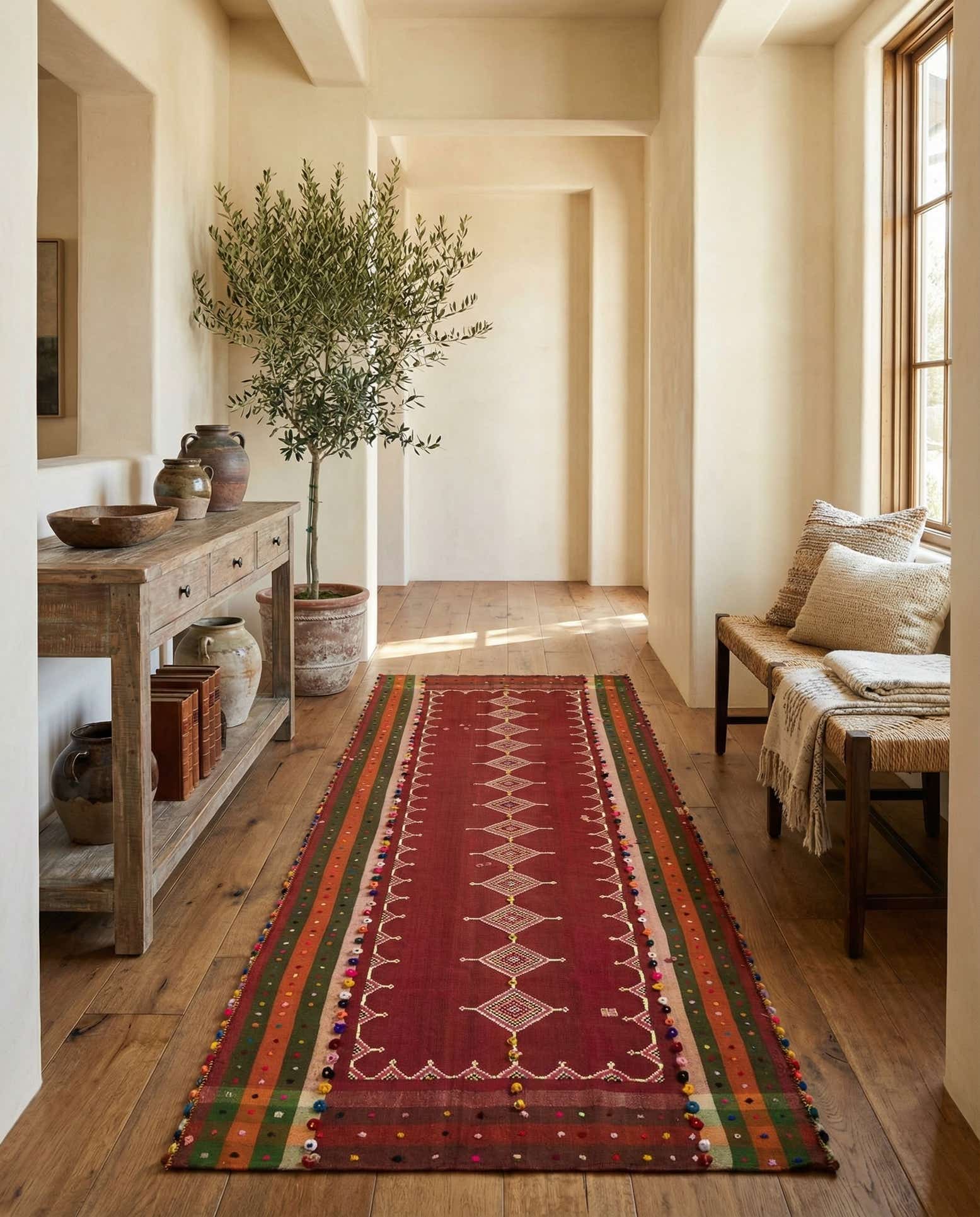 4' 1 x 12' 9 Jajim Runner Rug