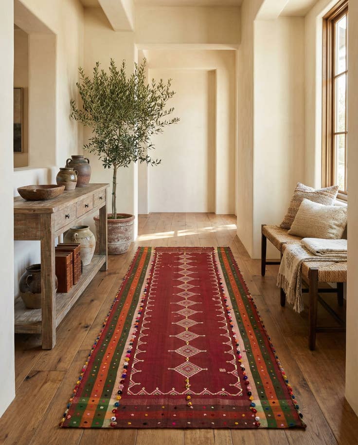 Detail image of 4' 1 x 12' 9 Jajim Runner Rug