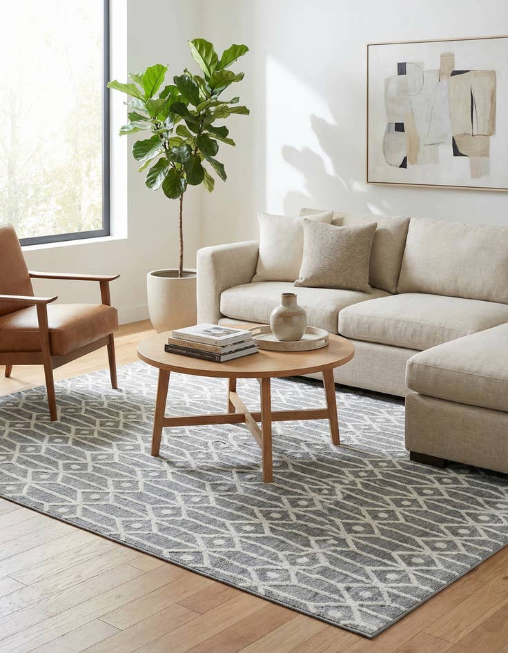 Detail image of  7' x 10' Lattice Trellis Rug