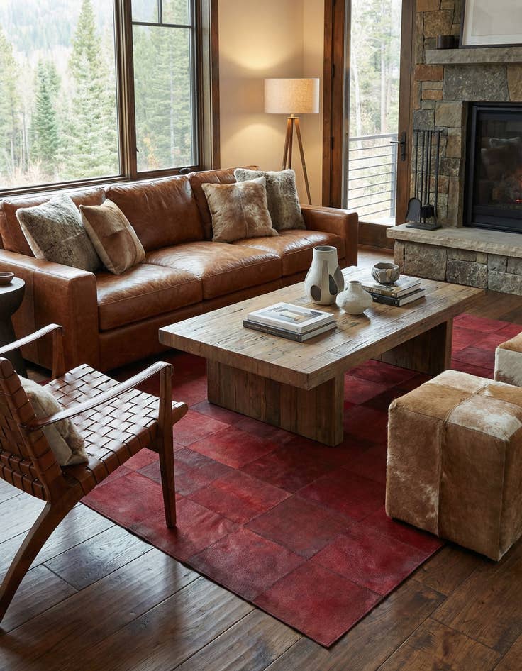 Detail image of 5' 1 x 8' Cowhide Rug