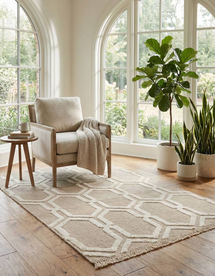 Detail image of 3' 10 x 6' Hand Knotted Luna Rug