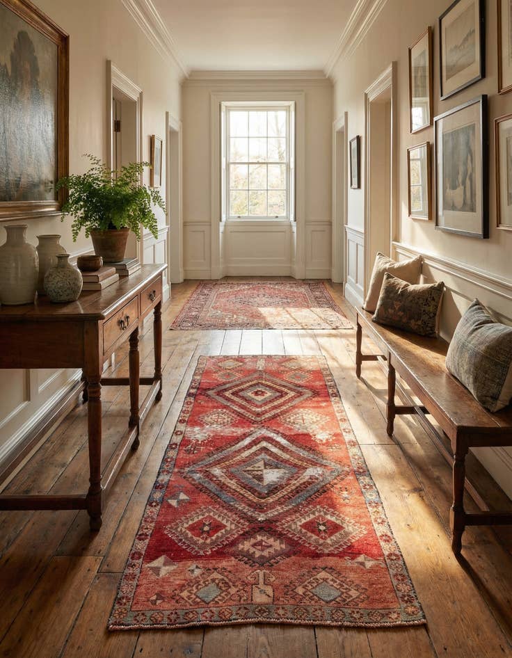 Detail image of 3' 3 x 6' 9  Hand Knotted Ultra Vintage Persian Wool Runner Rug