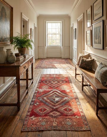 3' 3 x 6' 9 Hand Knotted Ultra Vintage Persian Wool Runner Rug