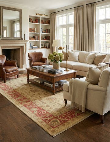 5' 9 x 6' 8 Hand Knotted Peshawar Ziegler Rug