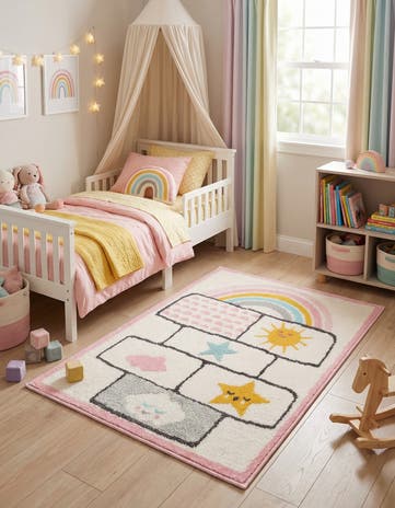 2' 2 x 3' Hopscotch Whimsy Kids Rug