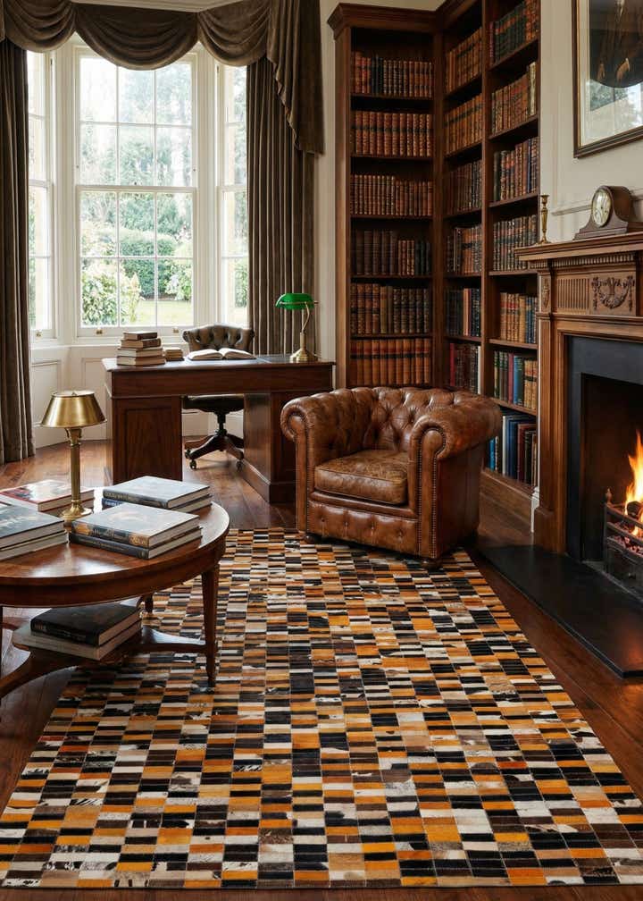 5' x 7' 9 Cowhide - Patchwork Rug