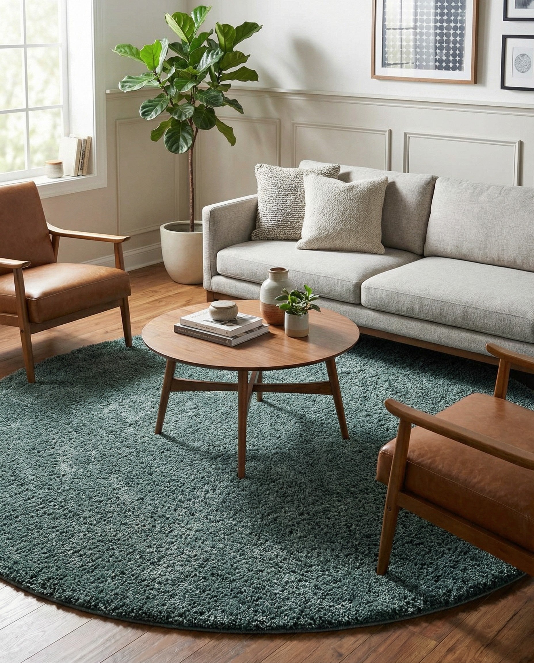  10' x 10' Jill Zarin Shaggy Chic Round Rug