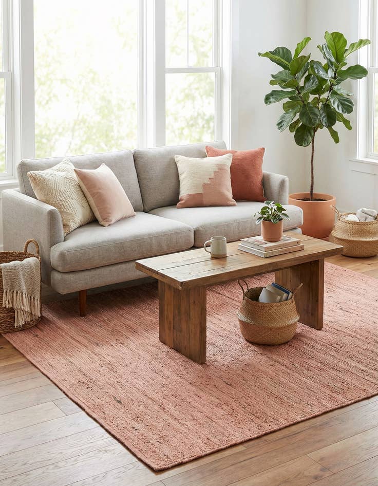 Detail image of  8' x 8'  Hand Braided Jute Square Rug