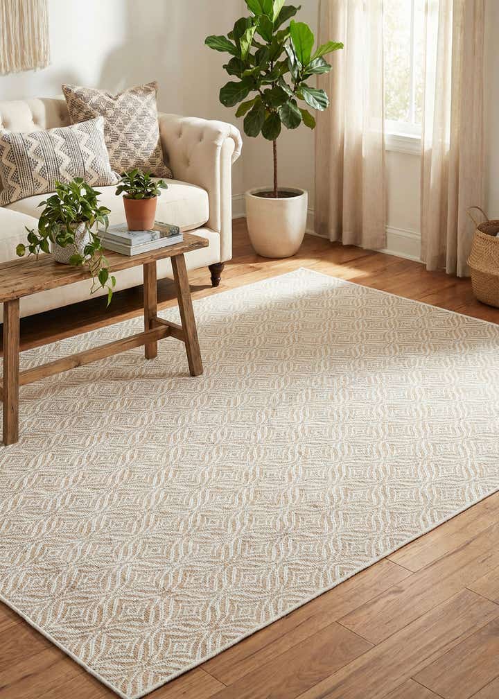 5' 3 x 8' Easy-Clean Trellis Indoor / Outdoor Rug