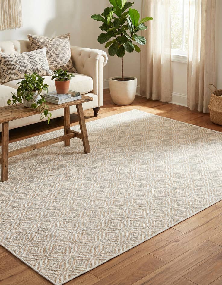 Detail image of 5' 3 x 8'  Washable Trellis Indoor / Outdoor Rug