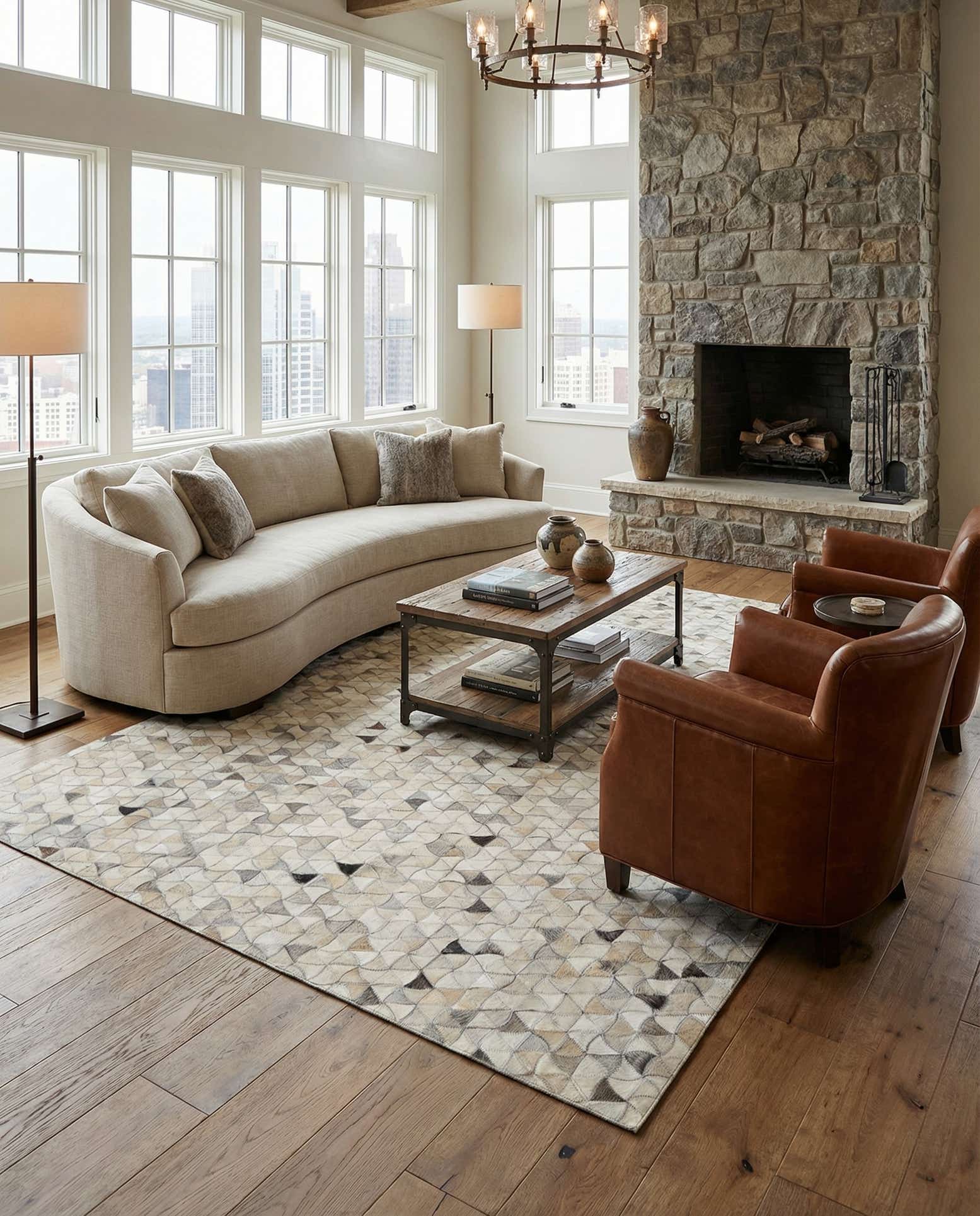 5' x 8' Cowhide - Patchwork Rug