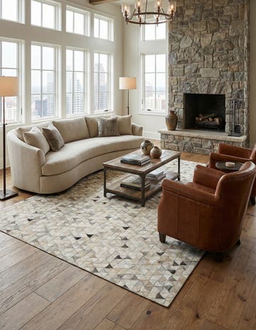 5' x 8' Cowhide - Patchwork Rug
