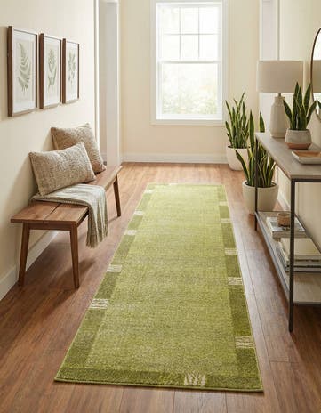 Light Green Angelica Runner Rug
