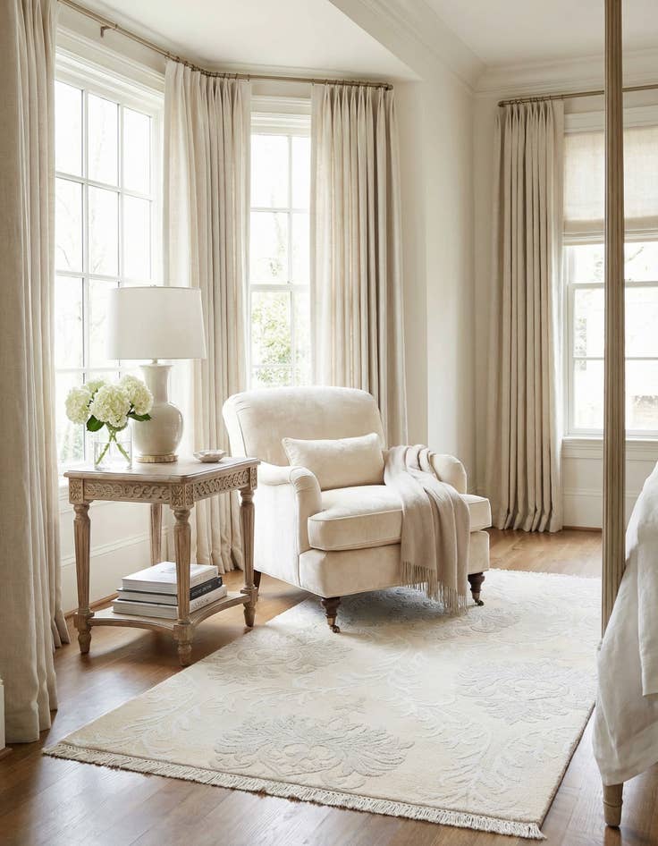 Detail image of 2' 7 x 4' 11 Hand Knotted Darya Wool Rug