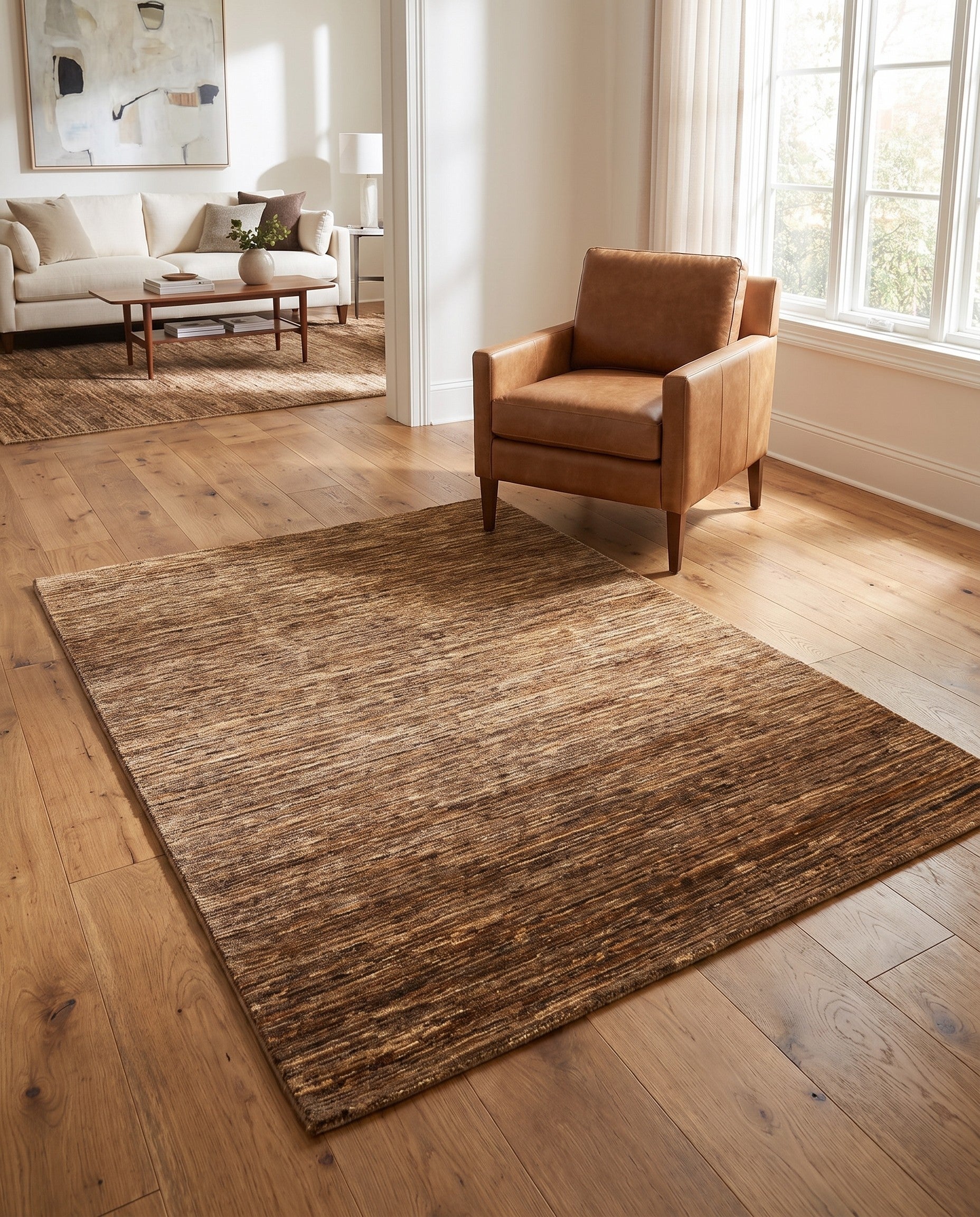 5' x 6' 5 Hand Knotted Modern Ziegler Rug