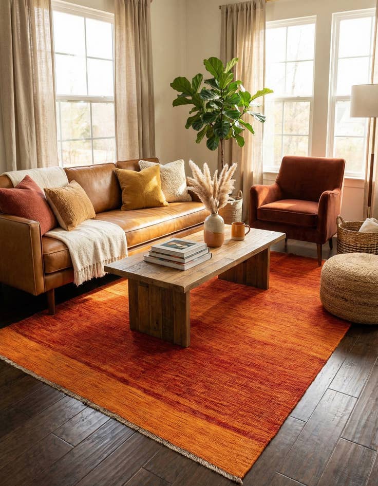 Detail image of 4' 1 x 6' 2  Hand Woven Kilim Modern Wool Rug