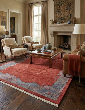8' 4 x 11' 6 Hand Knotted Tibet Wool Rug