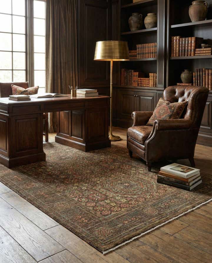 4' 11 x 6' 5 Hand Knotted Amina Wool Rug