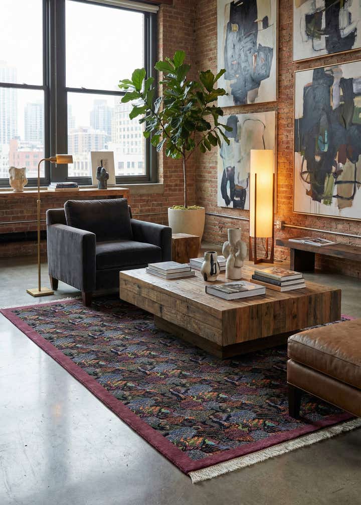 6' 2 x 9' 5 Hand Knotted Tibet Wool Rug