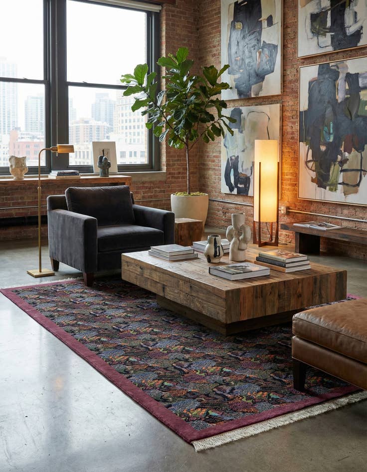 Detail image of 6' 2 x 9' 5  Hand Knotted Tibet Wool Rug