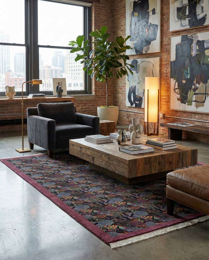 6' 2 x 9' 5 Hand Knotted Tibet Wool Rug