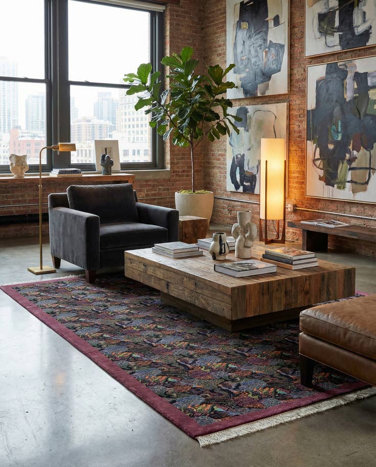 Detail image of 6' 2 x 9' 5 Hand Knotted Tibet Wool Rug