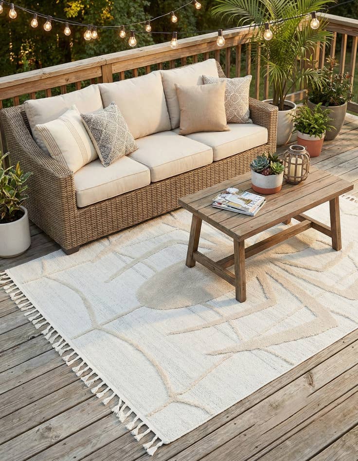 Detail image of  5' x 7' 7  Washable  Indoor / Outdoor Rug