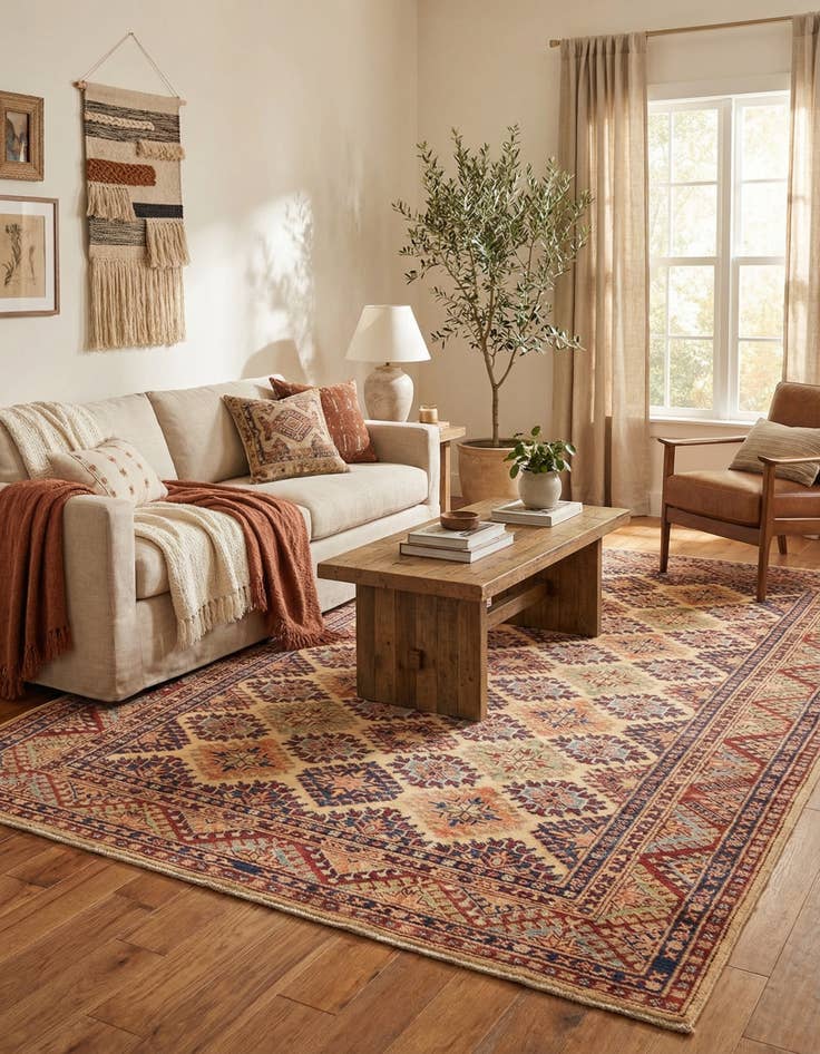 Detail image of 5' 8 x 7' 11  Hand Knotted Kazak Oriental Rug