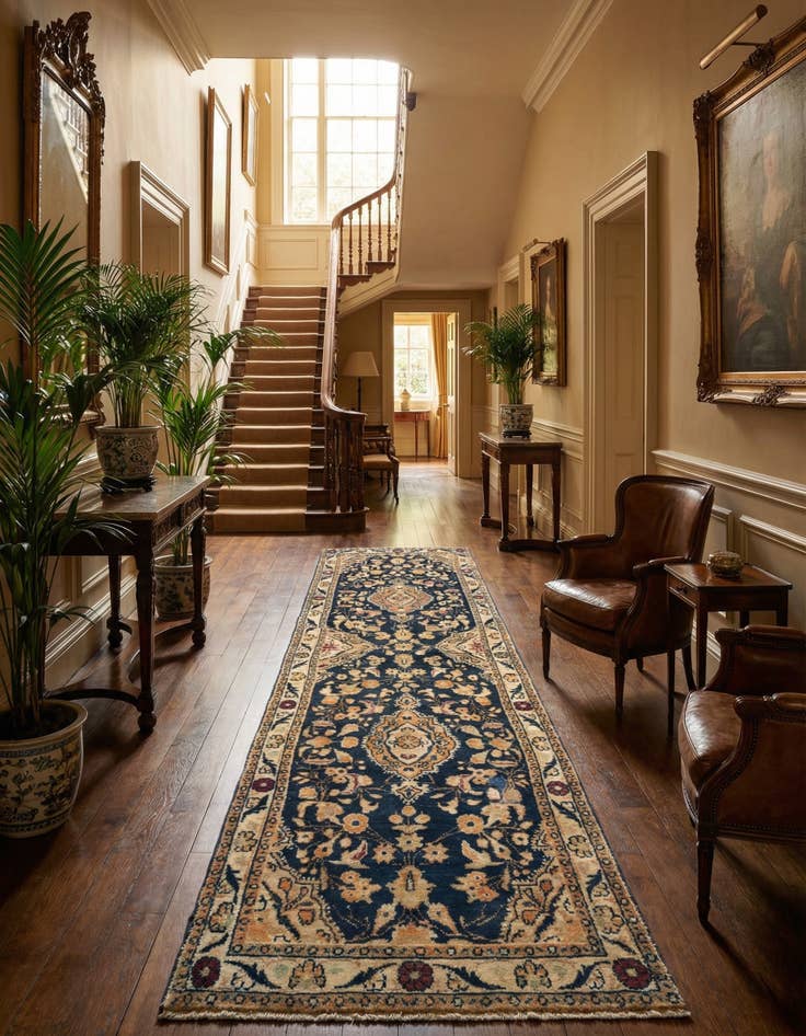 Detail image of 2' 10 x 11' 9 Hamedan Runner Rug