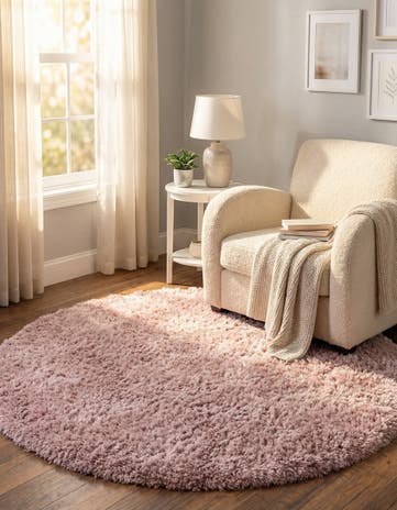 5' x 5' Infinity Shag Round Rug