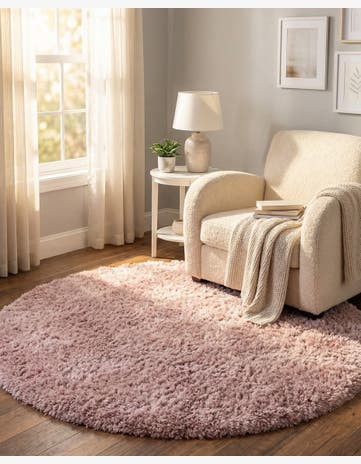 5' x 5' Infinity Shag Round Rug