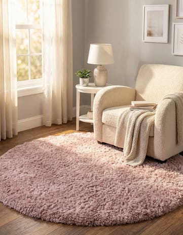 5' x 5' Infinity Shag Round Rug