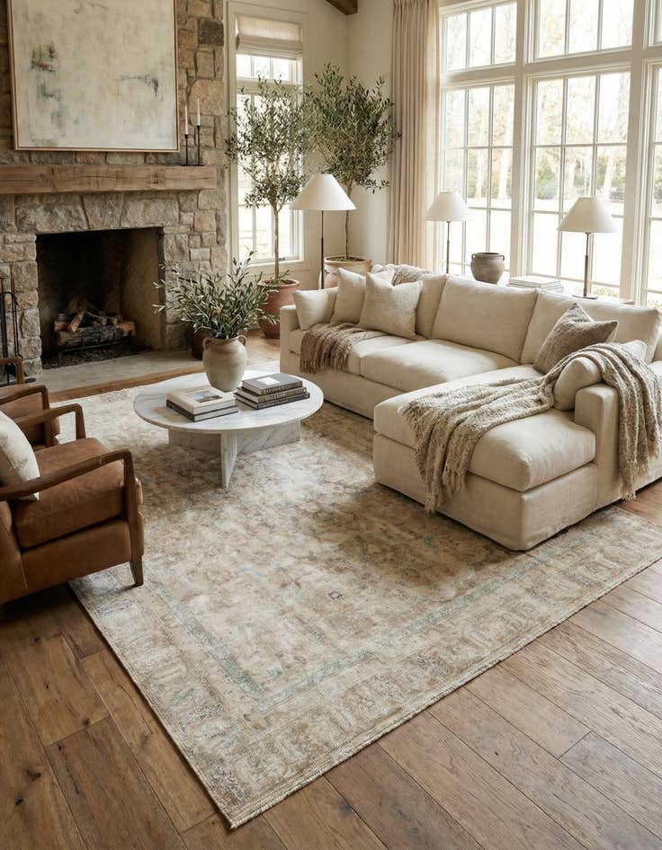 Detail image of 8' 7 x 11' 7  Hand Knotted Ultra Vintage Persian Wool Rug