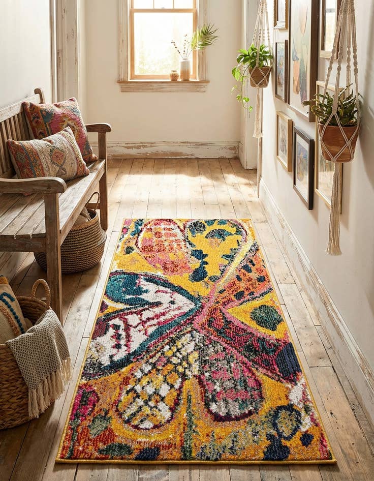 Detail image of 2' x 4'  Washable Haerfest Runner Rug