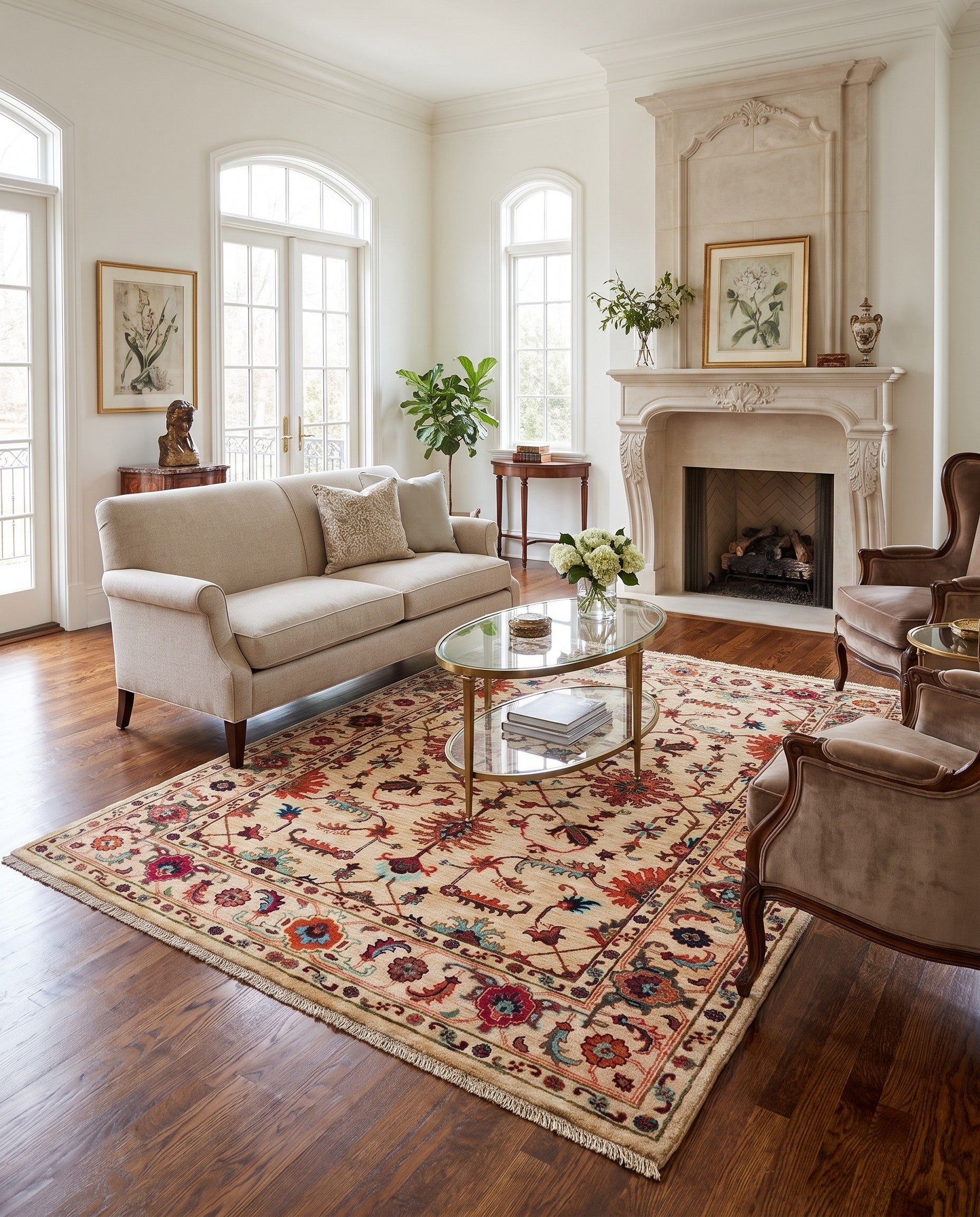 4' 11 x 6' 6 Hand Knotted Ariana Ziegler Rug