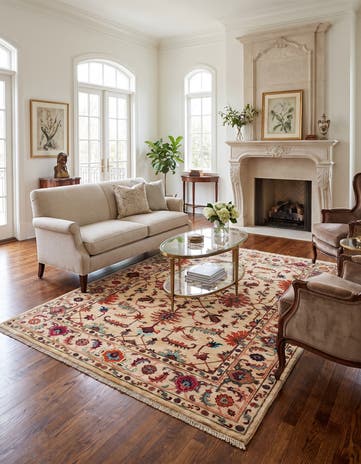 4' 11 x 6' 6 Hand Knotted Ariana Ziegler Rug