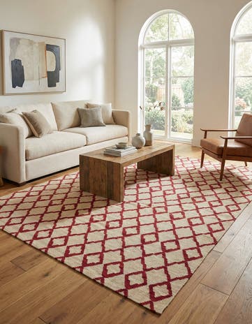7' x 9' 6 Hand Woven Kilim Modern Wool Rug