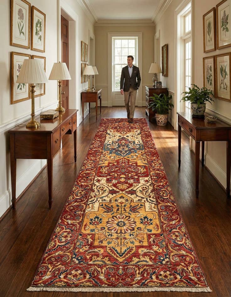 Detail image of 2' 9 x 9' 7 Ariana Ziegler Wool Runner Rug