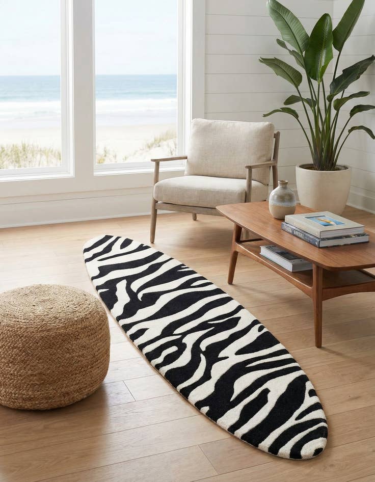 Detail image of  2' x 8' 9 SurfBoard Wool Freeform Rug