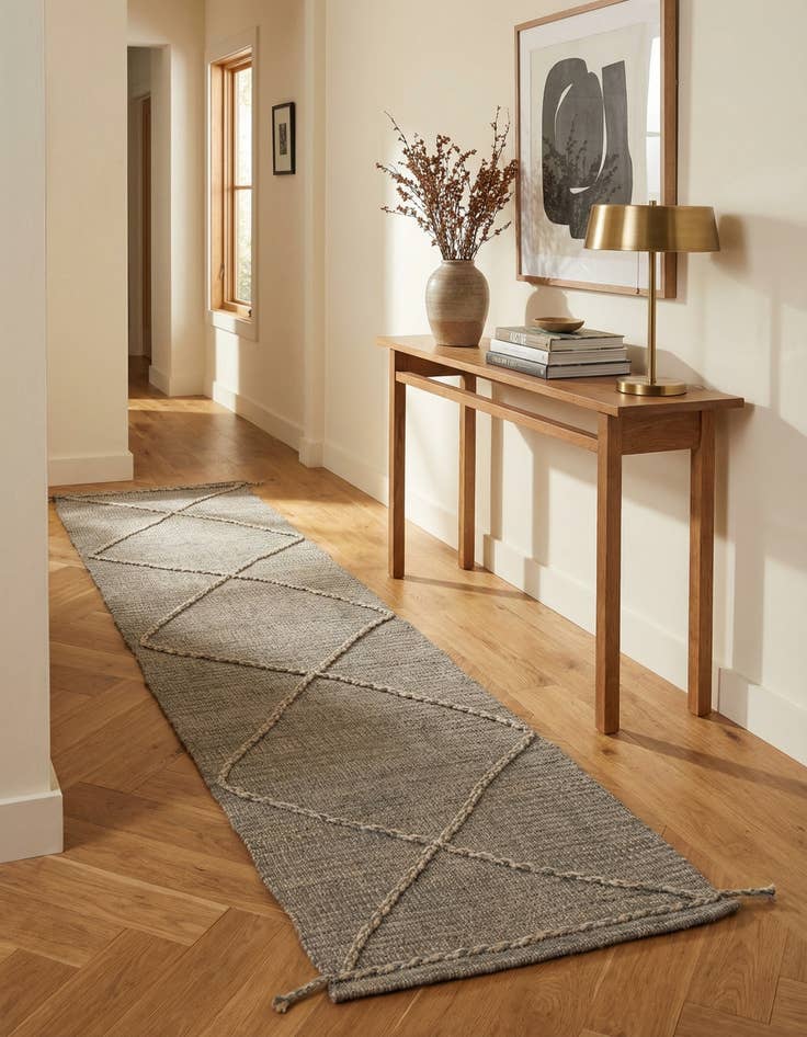 Detail image of 2' 6 x 10'  Hand Knotted Darya Wool Runner Rug