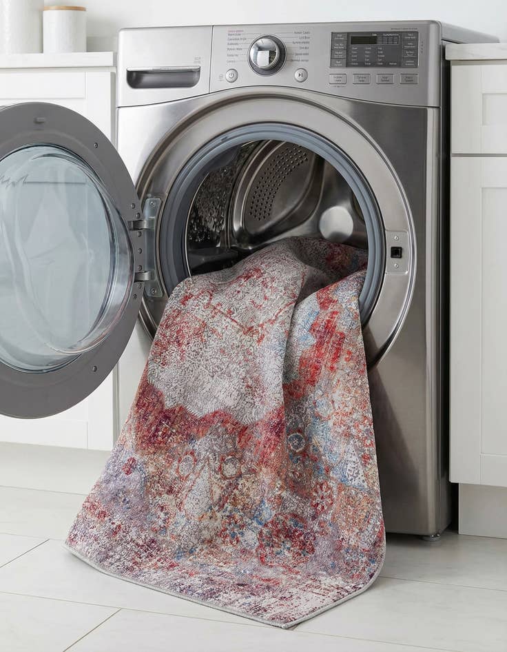 Detail image of 5' x 5'  Washable Yara Square Rug