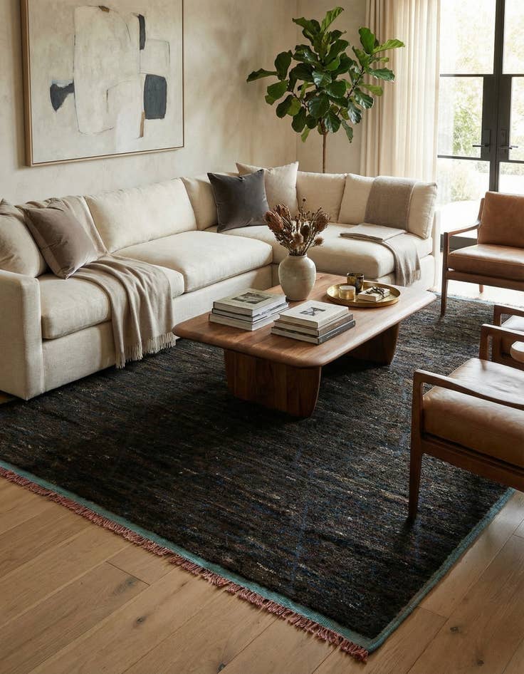 Detail image of 8' 9 x 12' 3  Hand Knotted Moroccan Wool Rug