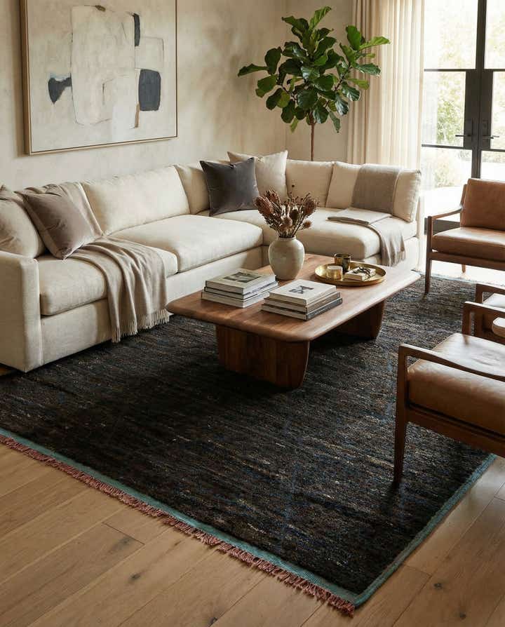 8' 9 x 12' 3 Hand Knotted Moroccan Wool Rug