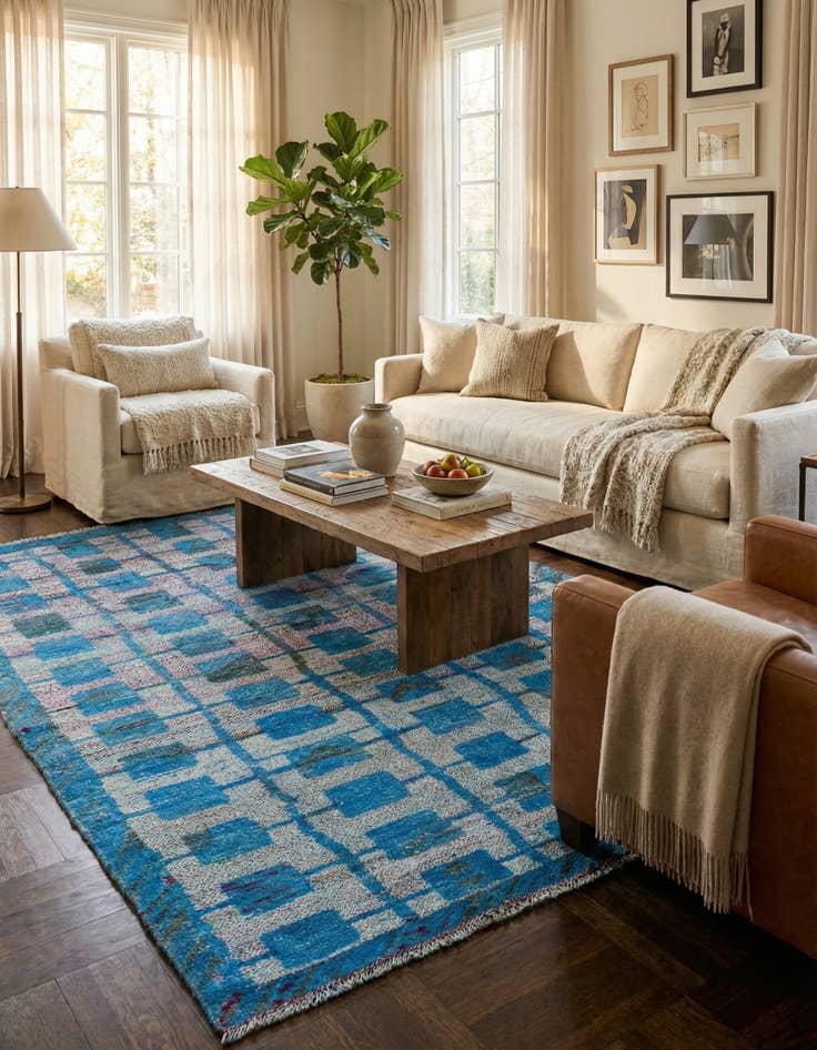 Detail image of 5' 5 x 8' 3  Hand Knotted Darya Wool Rug