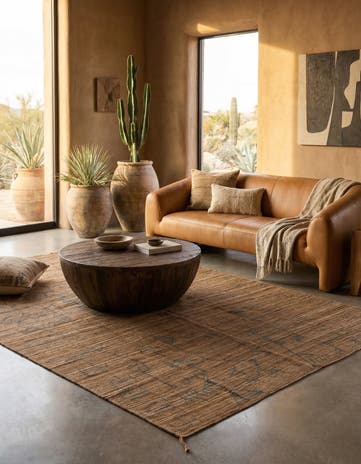 6' 8 x 9' 9 Hand Woven Kilim Modern Wool Rug