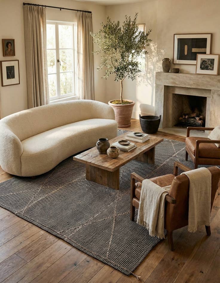 Detail image of 9' 10 x 14' 4 Hand Knotted Moroccan Wool Rug