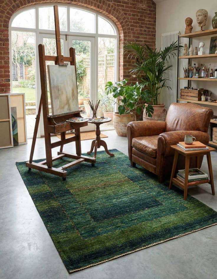 Detail image of 2' 10 x 4'  Hand Knotted Kashkuli Rug