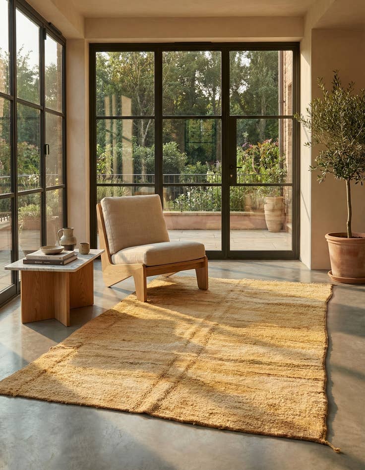 Detail image of  5' 9 x 8' 1 Berber Rug