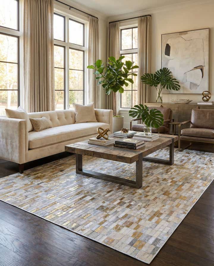 4' 11 x 7' 11 Cowhide - Patchwork Rug